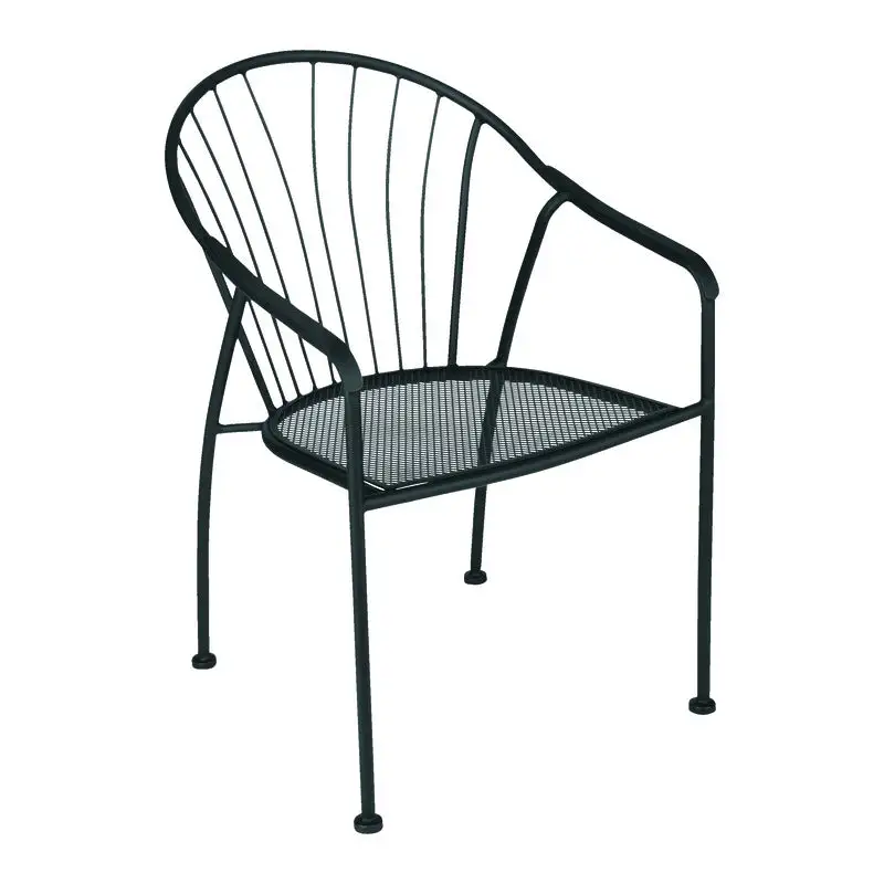 Living Accents Winston Black Steel Frame Patio Chair Outdoor Furniture