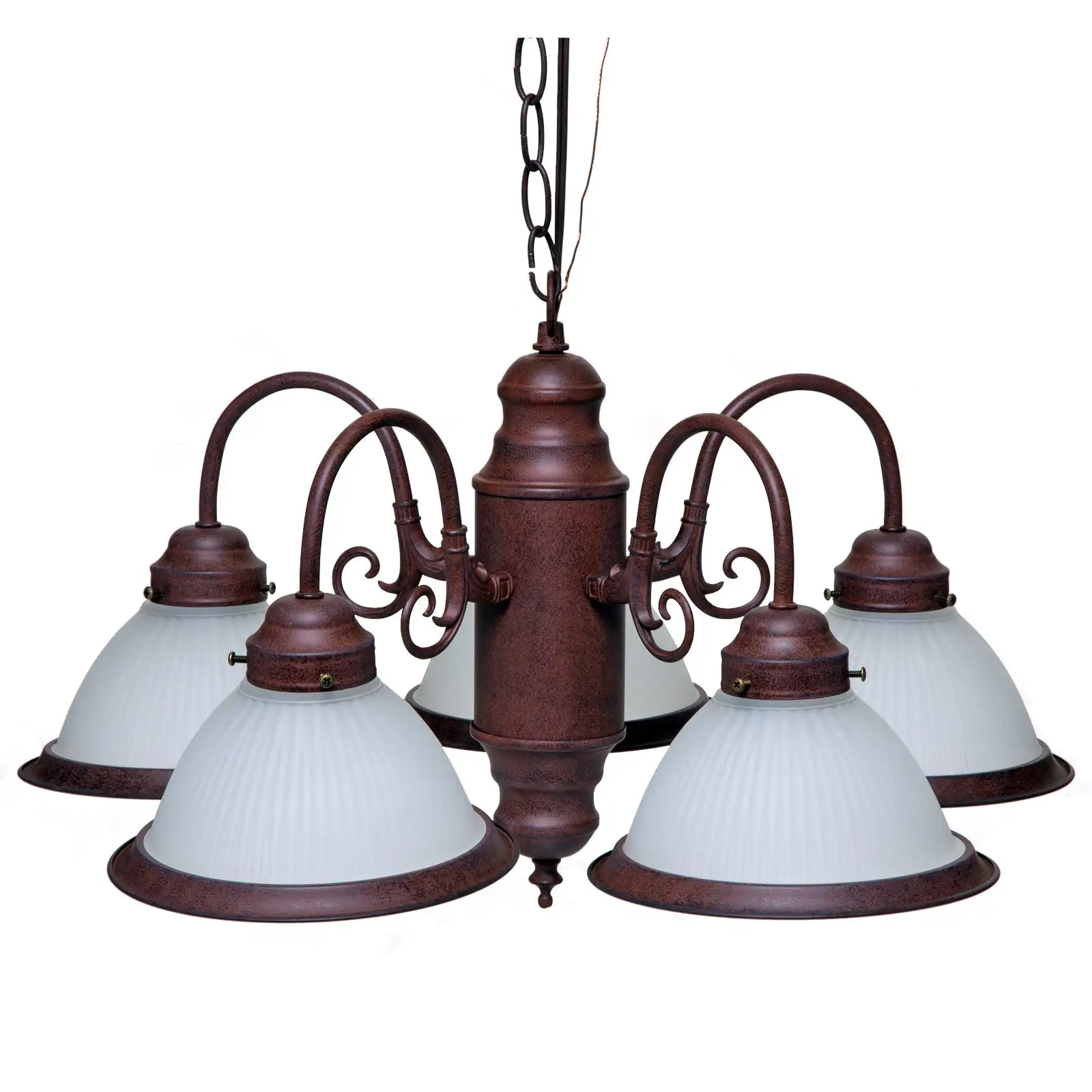 Boston Harbor RF-033L Five Light Frosted Chandelier Sienna
