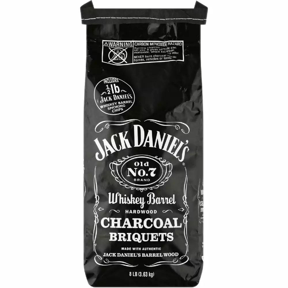 Jack Daniel's 8 Lb Whiskey Barrel Charcoal Briquets BBQ Grilling