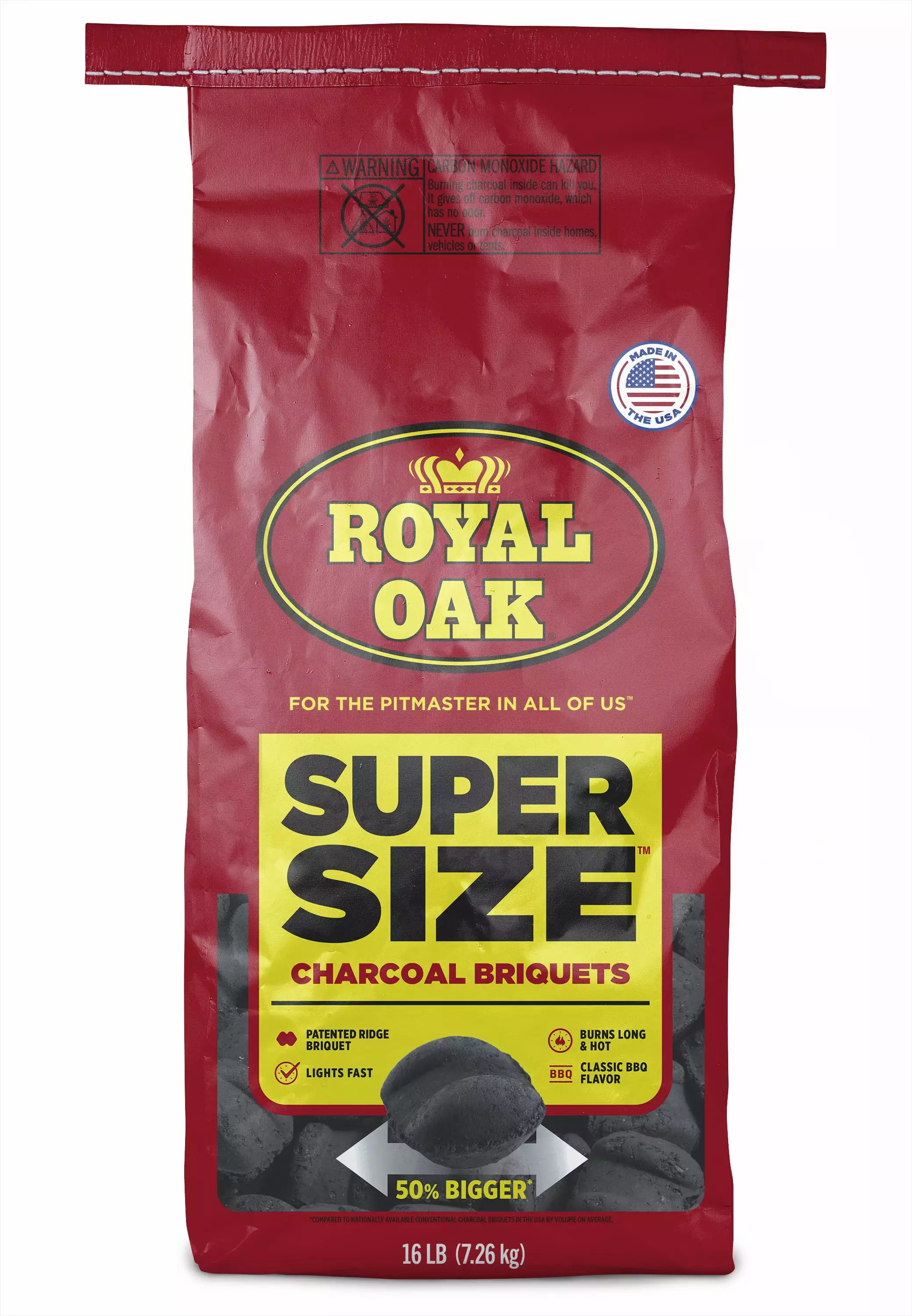 Royal Oak Original SuperSize Briquettes 16lbs Long Lasting Grilling