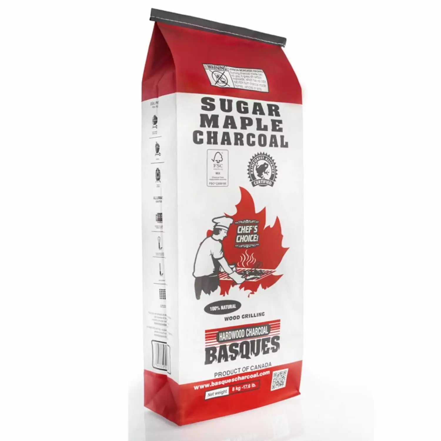 Basques Sugar Maple All Natural Hardwood Lump Charcoal 17.6 lb