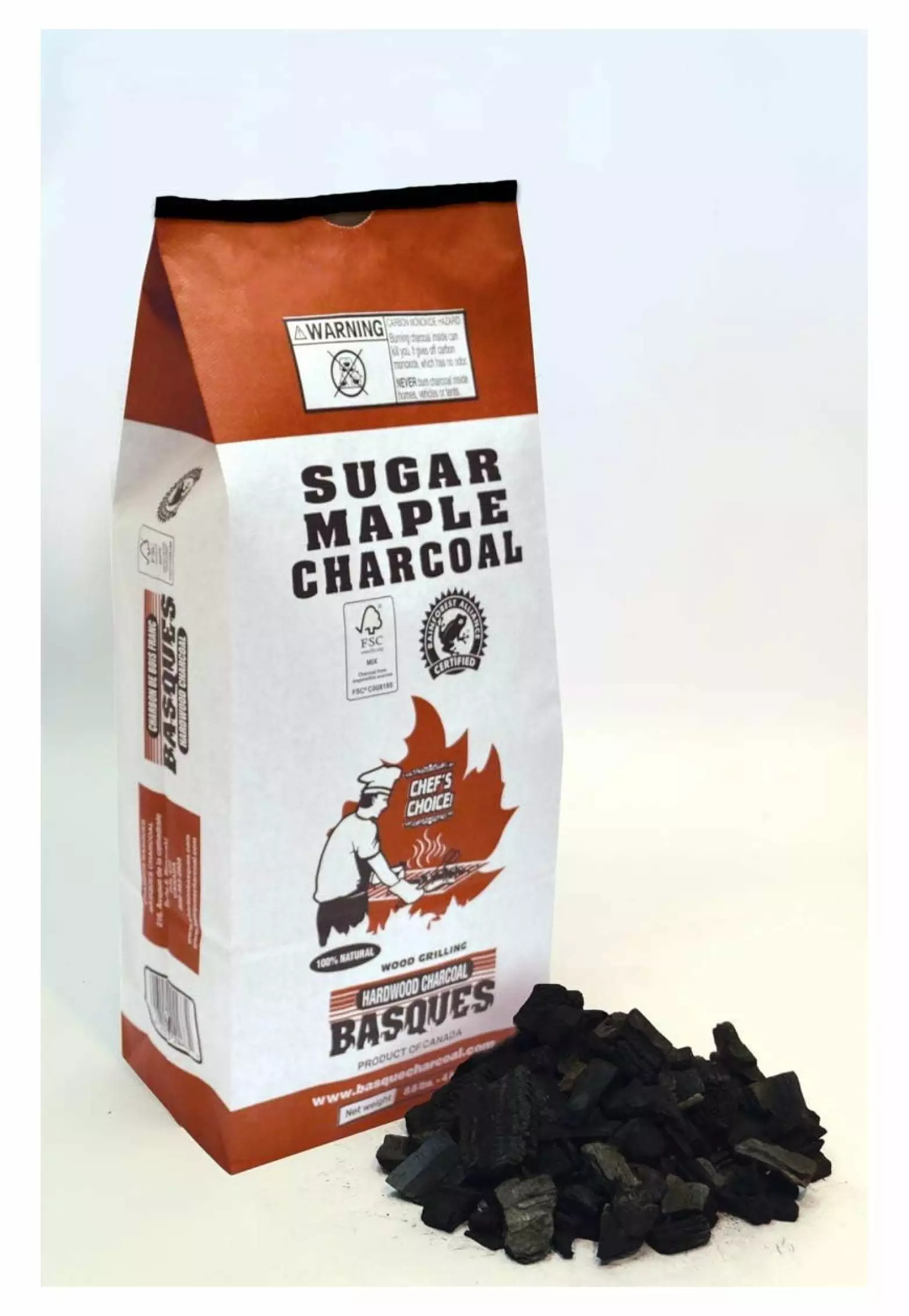 Stump Chunks Sugar Maple Lump Charcoal Grilling - Fast-Lighting & Hot-Burning Hardwood Charcoal Briquettes - Natural Hardw...