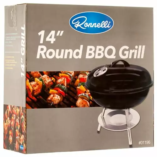 14 Round BBQ Charcoal Grill Outdoor Cooking Backyard Camping Picnic Concord Import