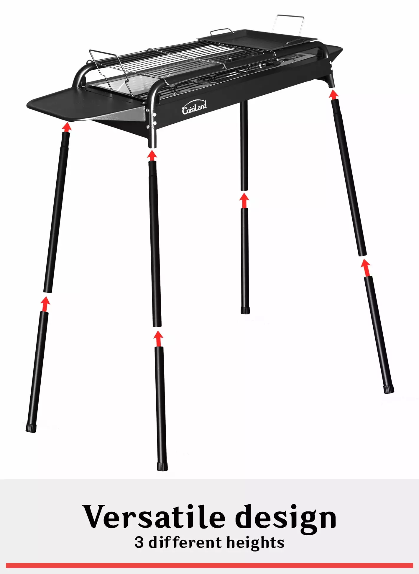 Cuisiland Travel-friendly Movable Charcoal Smoker BBQ Grill