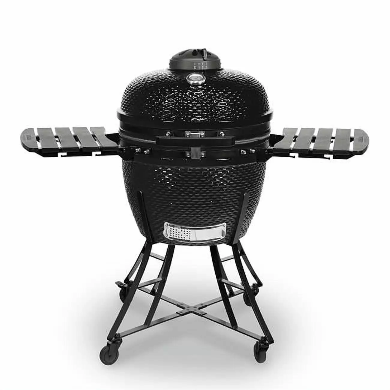 22 Inch Louisiana Kamado Charcoal Grill Black BBQ and Smoking