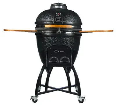 Phase 2 C-45141-SB Ceramic Kamado Charcoal Grill Outdoor Cooking Smoker