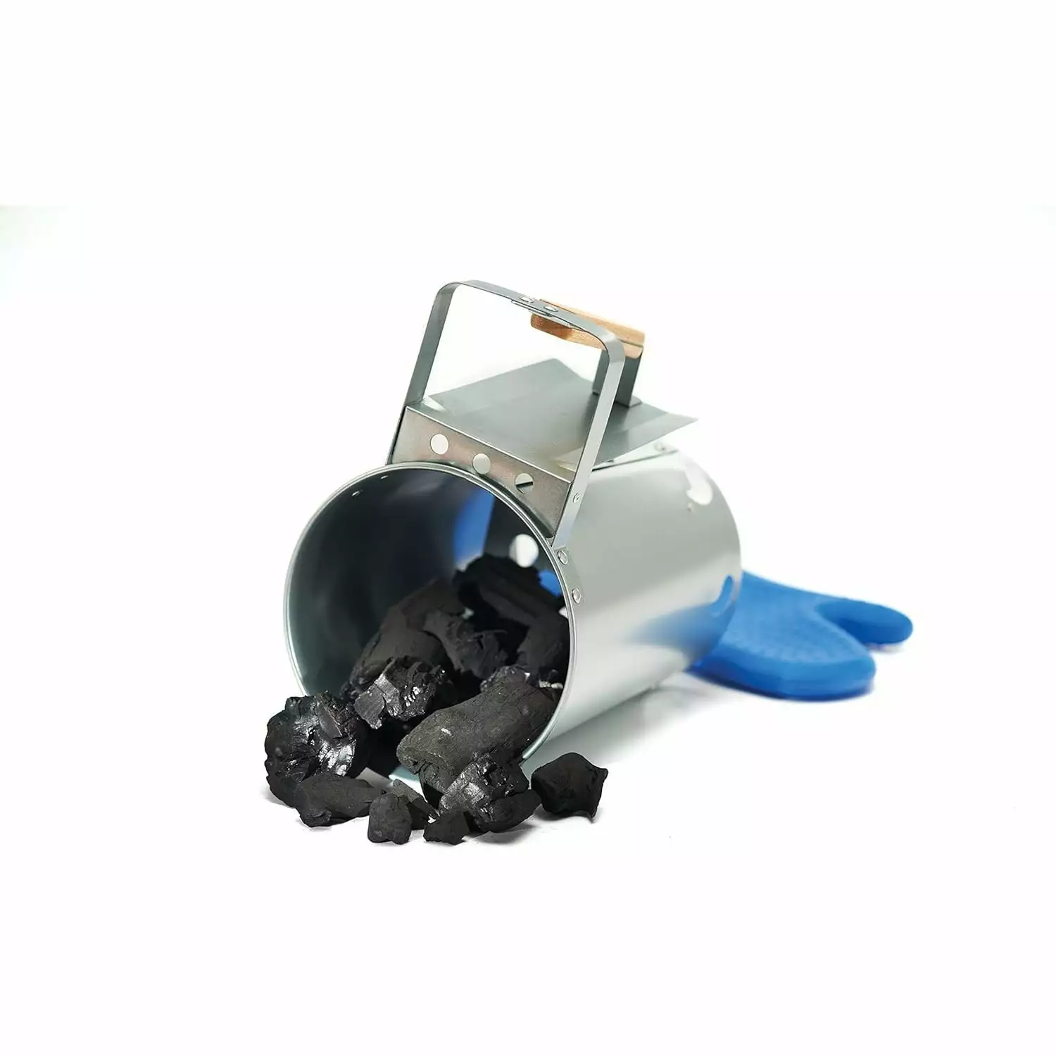 39480 Charcoal Starter Silver Quick and Efficient Lighting DKQF