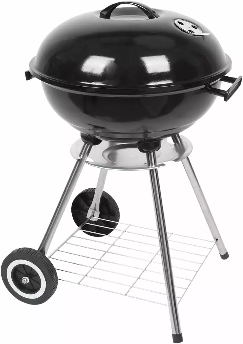 18 Inch Apple Charcoal Stove Enamel Cover Furnace Body White Side Wheel Diameter 15cm MYXIO