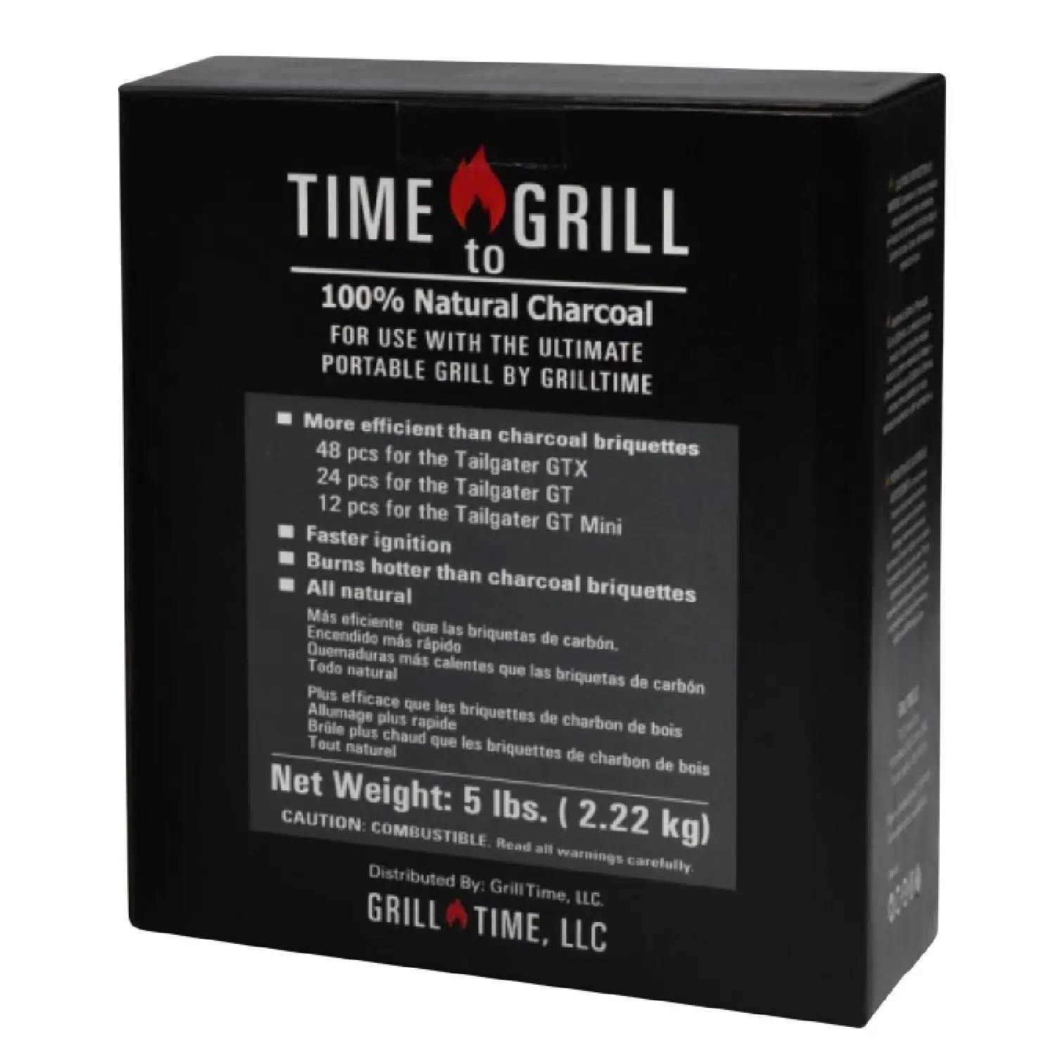 Grill Time UPG-CB-5 LotusGrill Beech Charcoal 5 Lbs Black