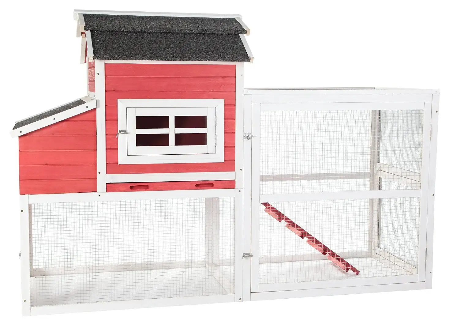 SummerHawk Ranch 33554 Vintage Red Barn Chicken Coop Poultry Housing