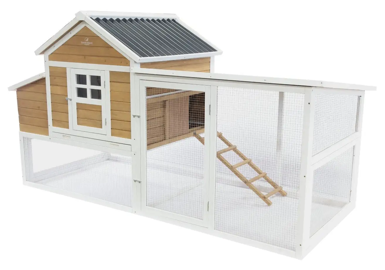 SummerHawk Ranch 35050 Victorian Teak Chicken Coop X-Large Spacious Poultry Keeping