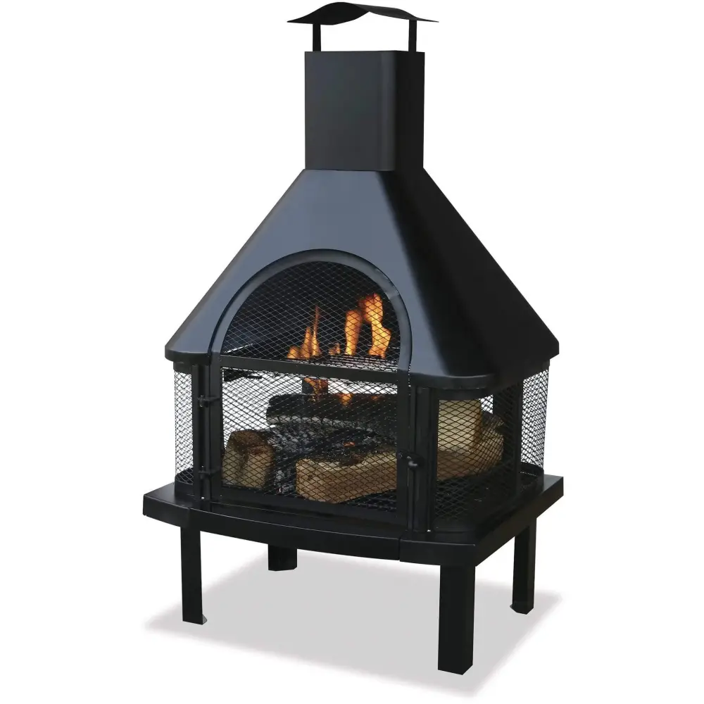 Endless Summer Midnight Wood Burning Outdoor Firehouse Chimney - WAF1013C