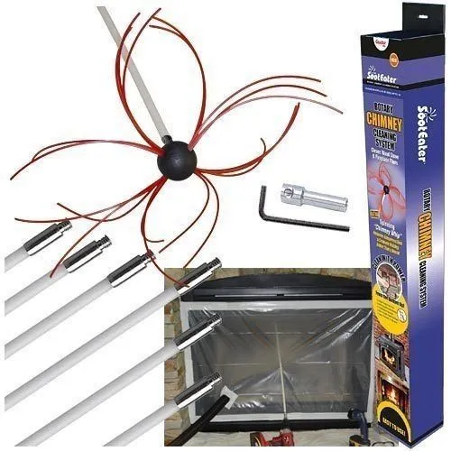 SootEater RCH205 Rotary Chimney Cleaning System Fireplace Maintenance