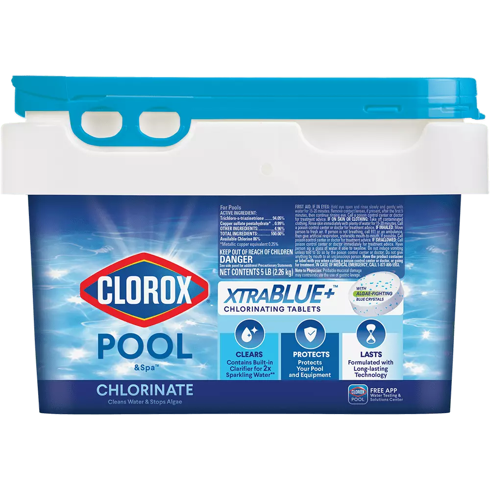 Clorox Pool&Spa XtraBlue+ 3 Chlorinating Tablets Swimming Pools 5lb 12