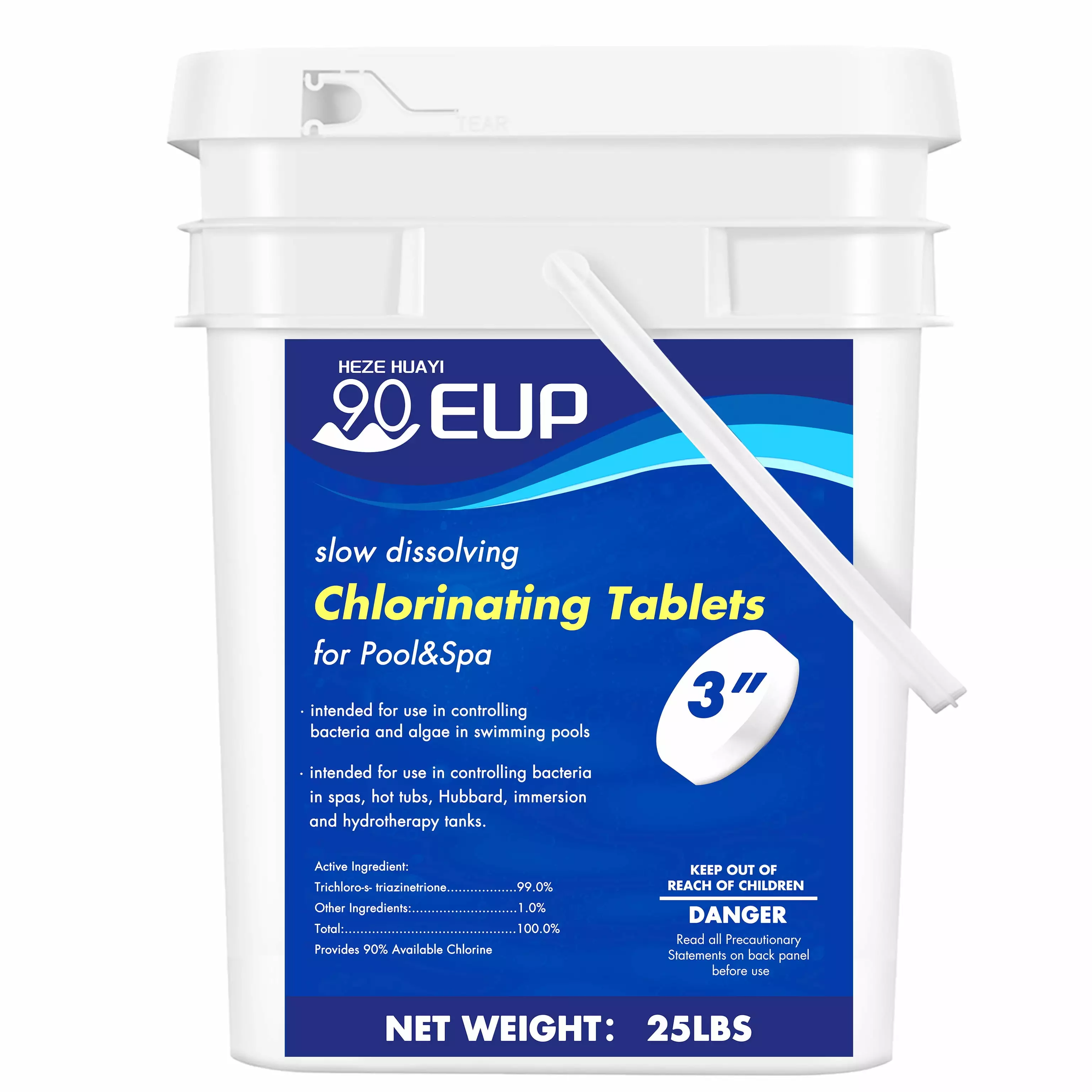 25 lbs Stabilized Chlorine Tablets 3 Inch Swimming Pool Maintenance 25