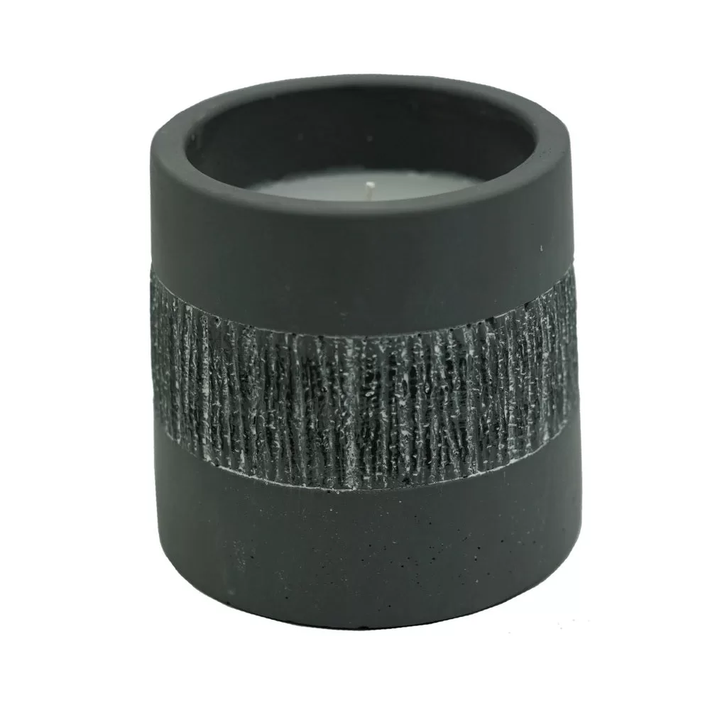 Seasonal Trends Y1278 Envirostone Gray Citronella Candle Outdoor