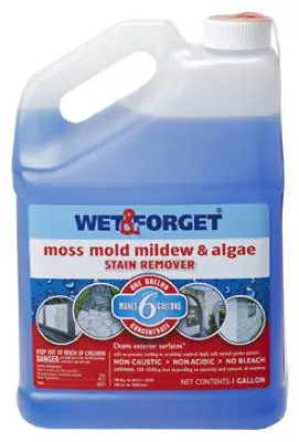 Wet & Forget 800006 Outdoor Moss Mold Mildew & Algae Remover 1 Gallon