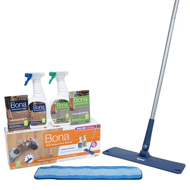 Bona 16.5 Inch Dry Wet Fiber Floor Care Kit Hardwood and Tile Floors