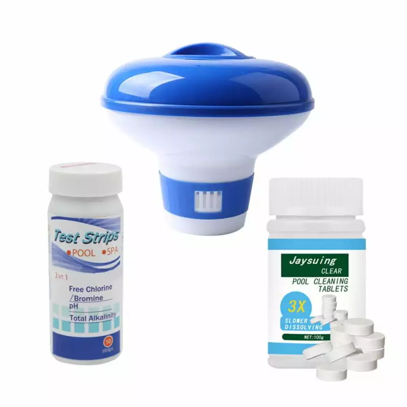 Orchip Swimming Pool Disinfection Cleaning Kit Chlorine Dispenser and Test Strips