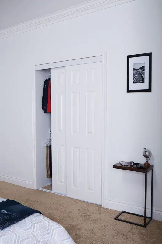 Erias 80.5 . H x 72 . W Wood Closet Bypass Door Sliding Wardrobes