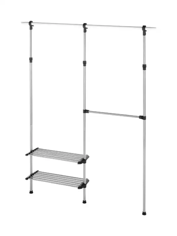 Whitmor 76 Inch H 10 Inch W 50 Inch L Plastic/Steel Closet Organizer Storage System