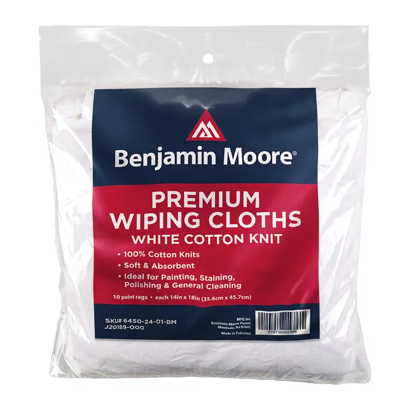 Benjamin Moore Cotton Wiping Cloth 14x18 Inches 10 Pack (Pack 24)