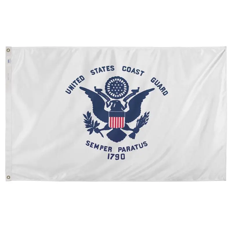 Valley Forge Coast Guard Military Flag 3 ft. W X 5 ft. L Patriotic Display