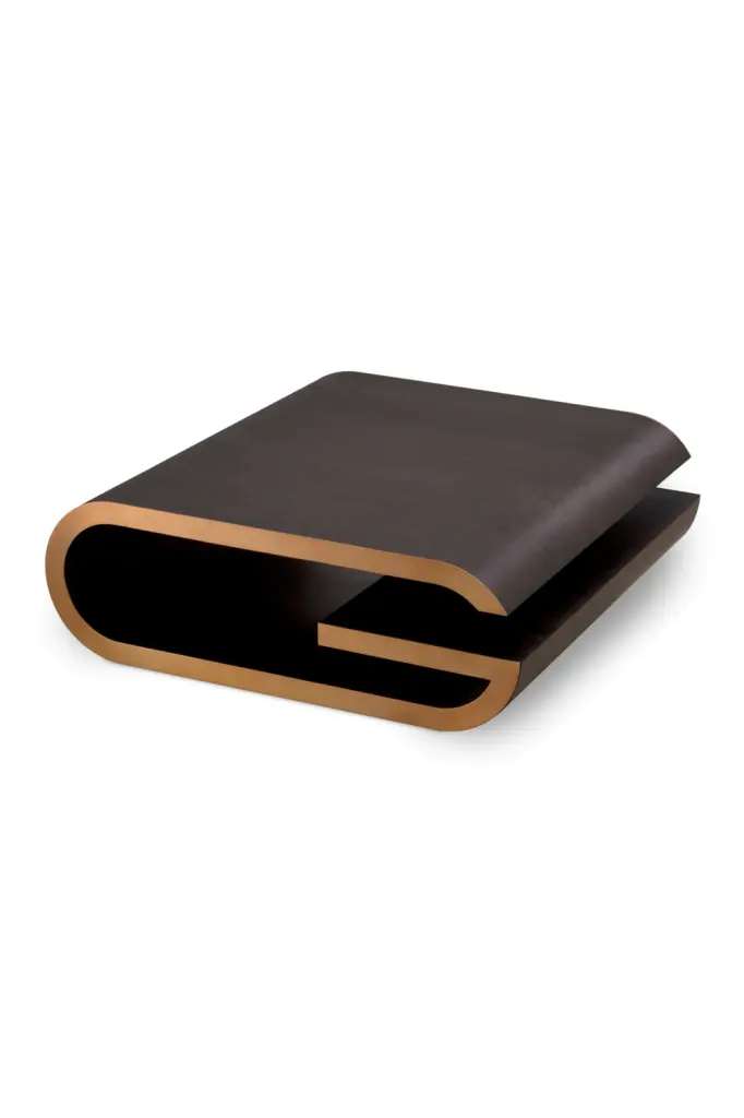 Brown Oak Modern Coffee Table Eichholtz Galan Stylish Living Room Furniture