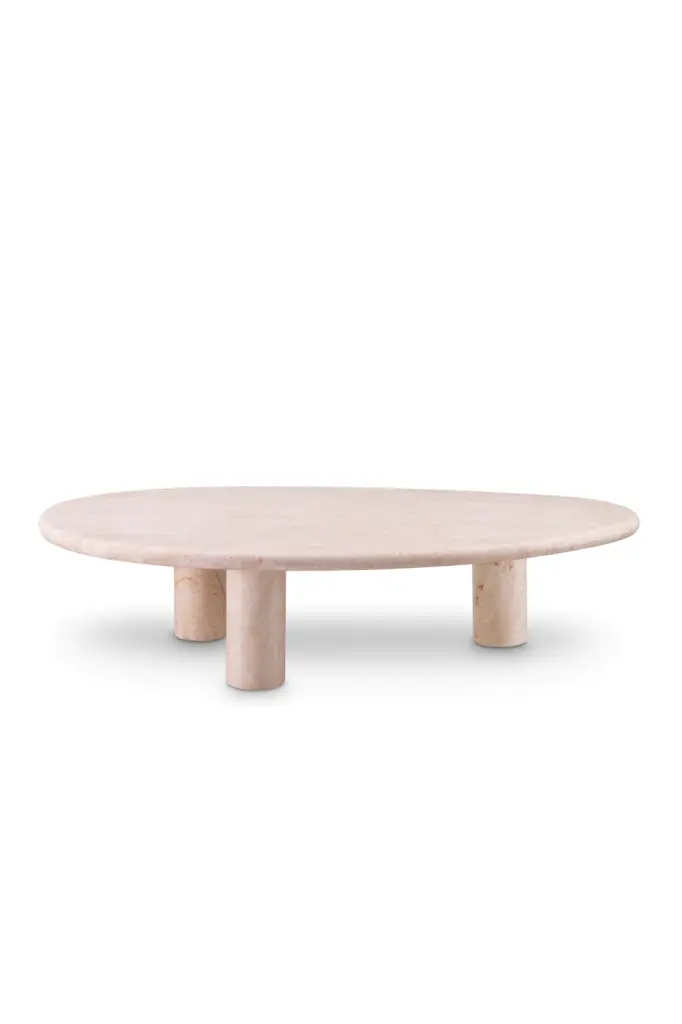 Travertine Organic Coffee Table Eichholtz Prelude Natural Stone Furniture