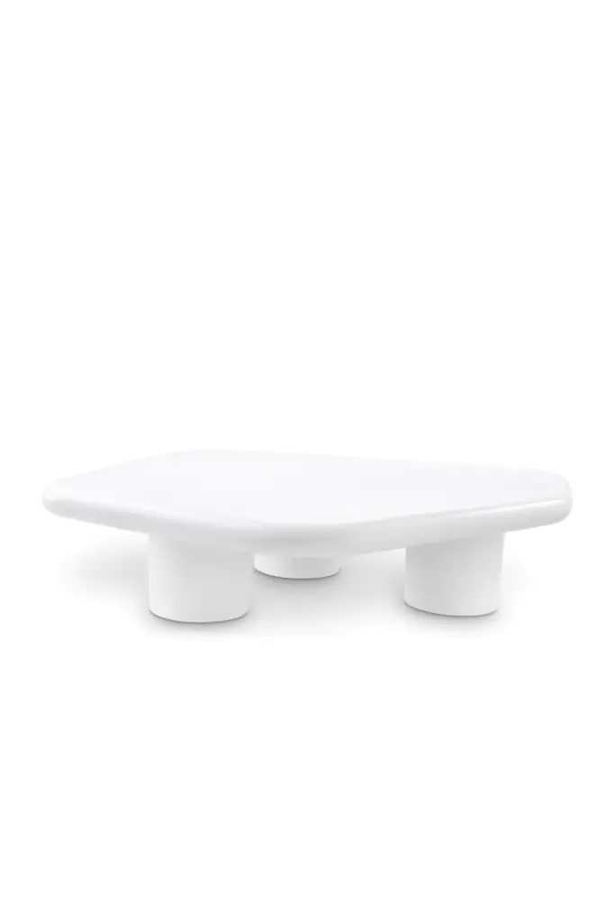 White Free Form Coffee Table Eichholtz Matiz Unique Living Room Centerpiece