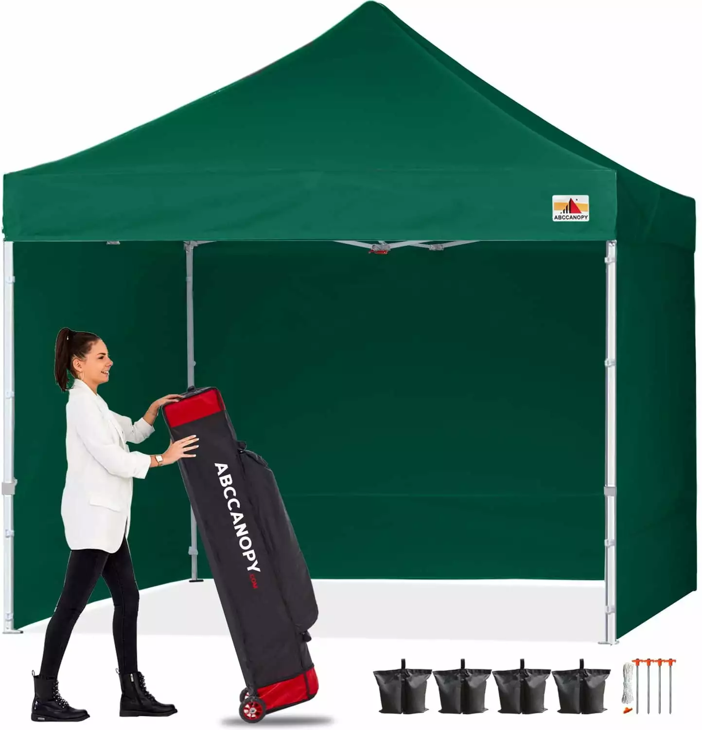 ABCCANOPY 8x8ft Forest Green Commercial Series Ez Pop Up Canopy Tent Sidewalls