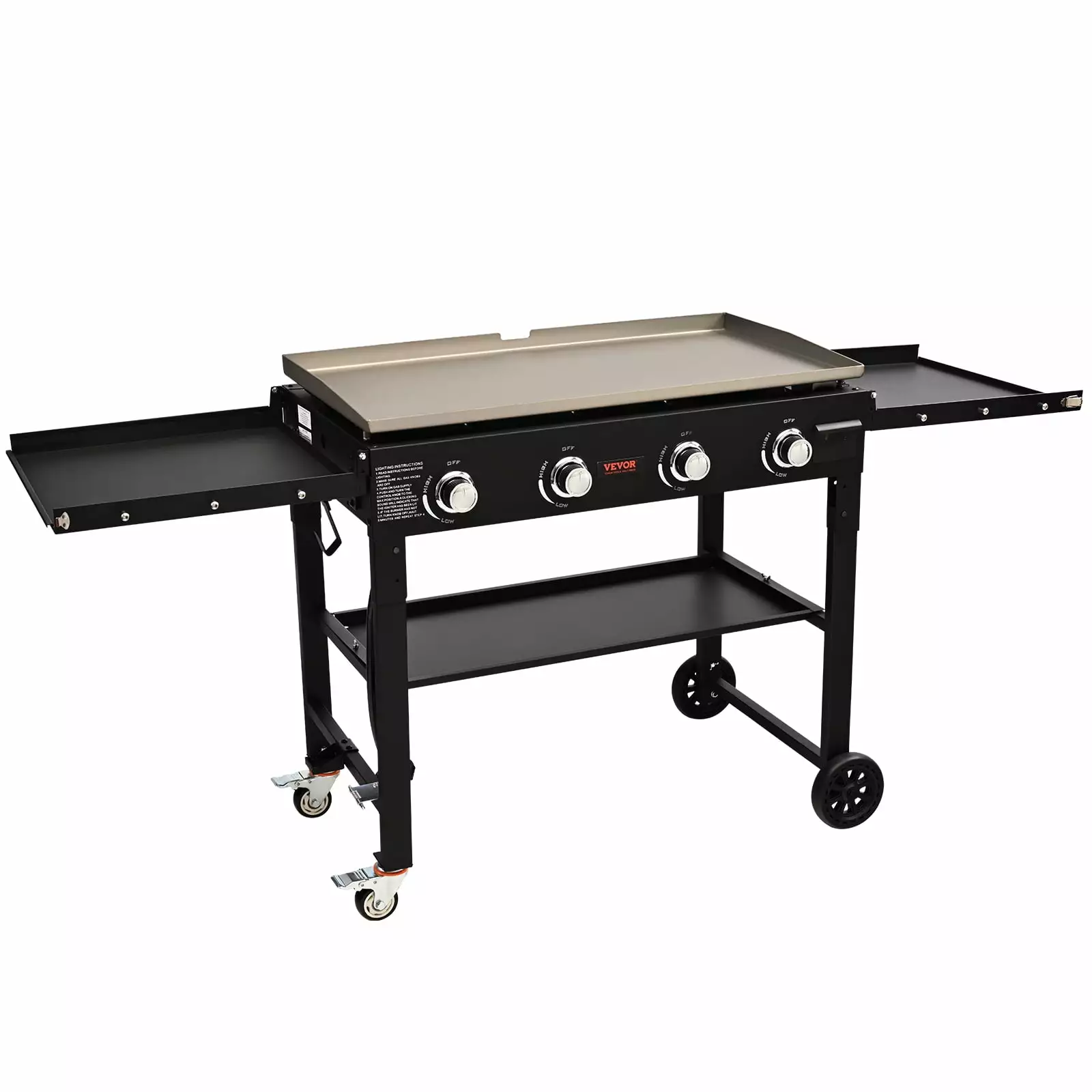 BENTISM 4-Burner 36 Griddle Cooking Station Countertop Commercial Gas Griddle