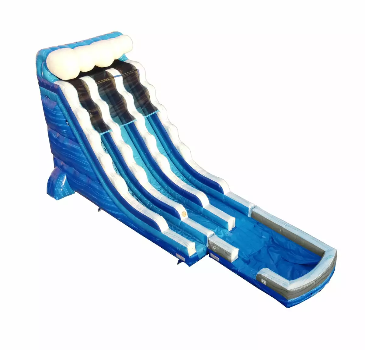 TentandTable Commercial Inflatable Water Slide Blue Marble - 22 ft Blower Backyard Outdoor Fun