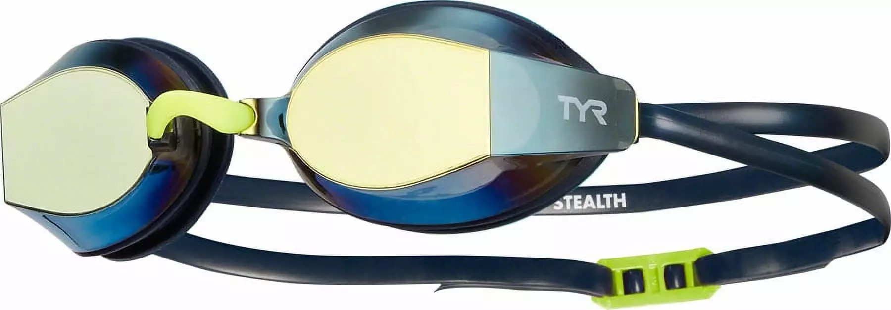TYR Blackops 140 EV Racing Mirror Goggle Navy Yellow Gold Mirror Lens