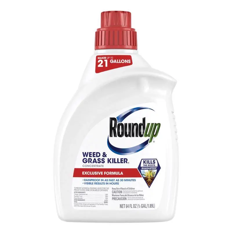 Roundup Weed and Grass Killer Concentrate 0.5 gal Pack 6 Herbicide Lawns