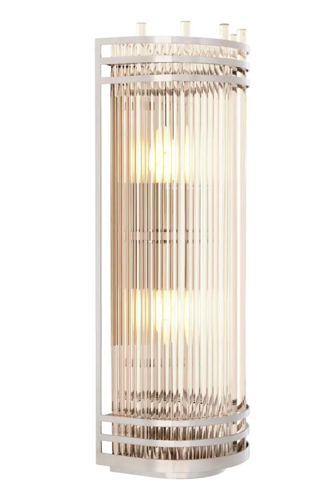 Eichholtz Gulf L Silver Glass Wall Lamp Contemporary Lighting