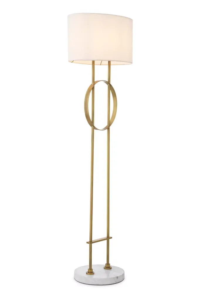 White Shade Floor Lamp Eichholtz Kaiser Elegant Home Lighting