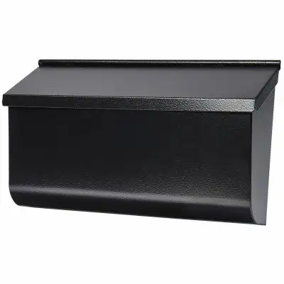 Gibraltar Woodlands Contemporary Galvanized Steel Wall Mount Black Mailbox Gibraltar Mailboxes