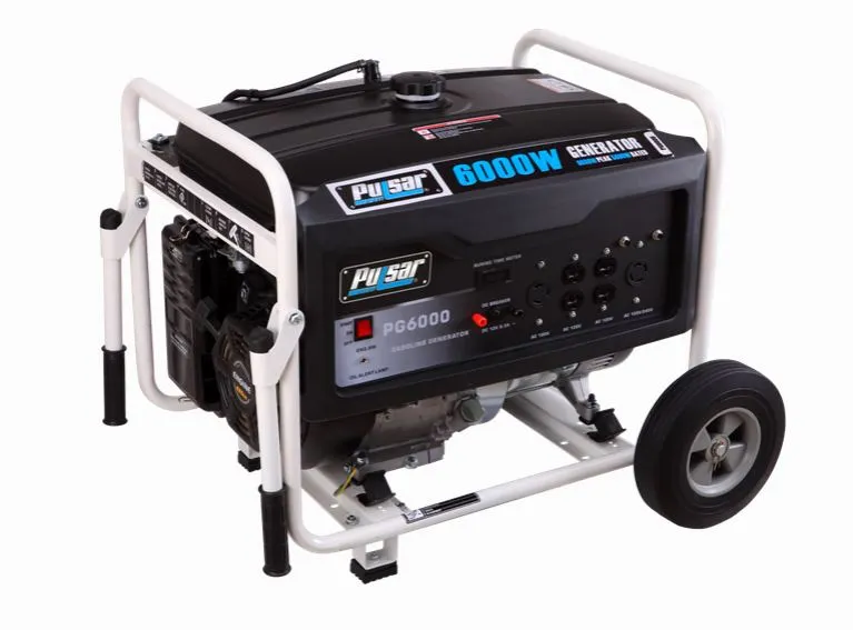 Pulsar PG6000 Power Generator 6000 Watt Gas Powered Construction Home Emergency