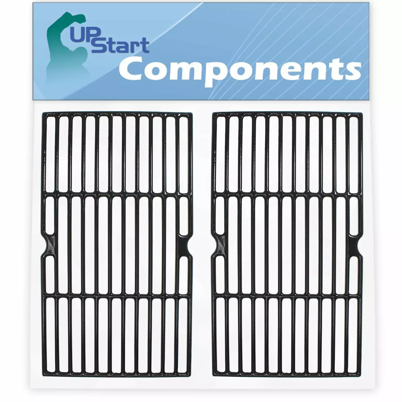 2-Pack Cast Iron BBQ Grill Cooking Grates Replacement Charbroil 463261306 UpStart Components