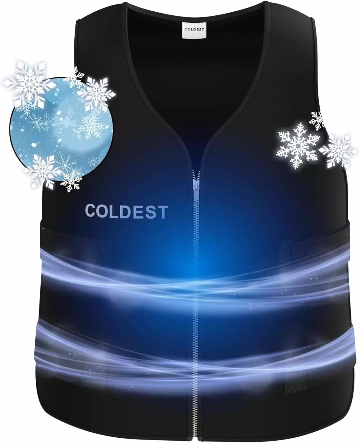 Coldest Cooling Vest Reusable Ice Packs Vest Hot Weather Men & Women L