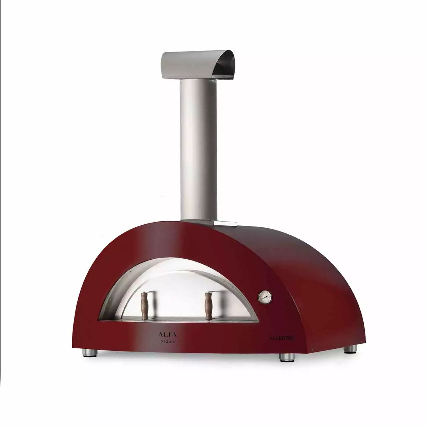Alfa Allegro 39 Countertop Wood Fired Pizza Oven Antique Red Authentic Italian Pizza