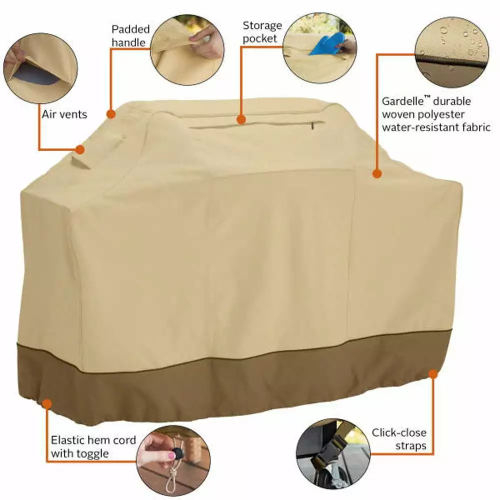 Timeless Accessories Veranda Water-Resistant 80 Inch BBQ Grill Cover Classic Accessories
