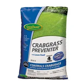 Crabgrass Preventer Plus Lawn Food 26-0-3 Formula 15000-Sq. Ft. Coverage Weed and Feed Green Thumb