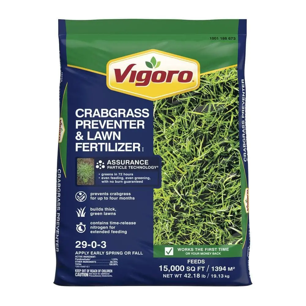 Vigoro Crabgrass Preventer and Lawn Fertilizer 42.18 lb 15,000 sq ft