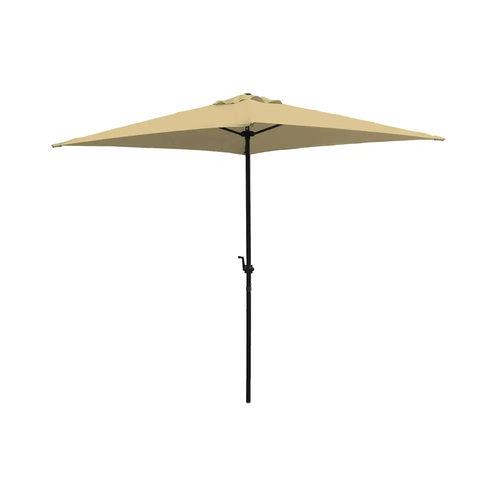 Seasonal Trends UMQ65BKOBD-04 6.5' Taupe Crank Umbrella Outdoor Shade