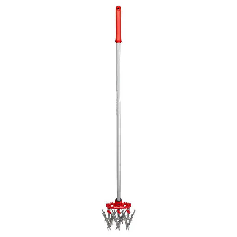 Corona Disc Cultivator 3 Tine Steel Hand Cultivator 48 . Steel Handle Garden Tool