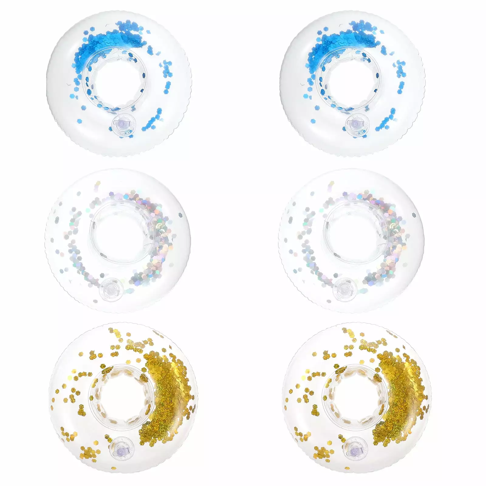 NUOLUX Inflatable Drink Cup Pool Coaster Floating Holder Bath Kids Party Decorations 20x20cm