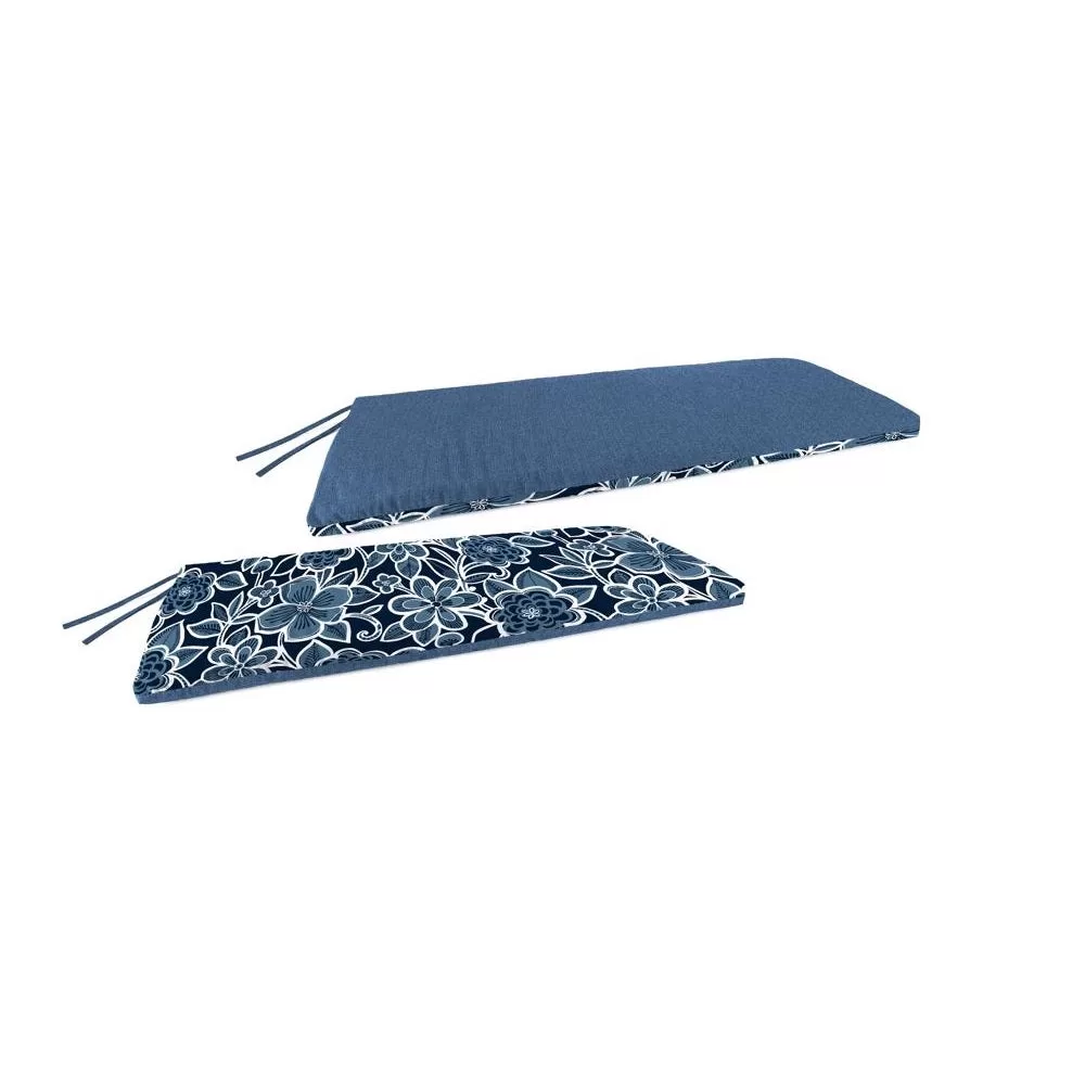 Jordans WL9676-5425 Knife Edge Bench Cushion Polyester Blue Outdoor Furniture Seat Pad