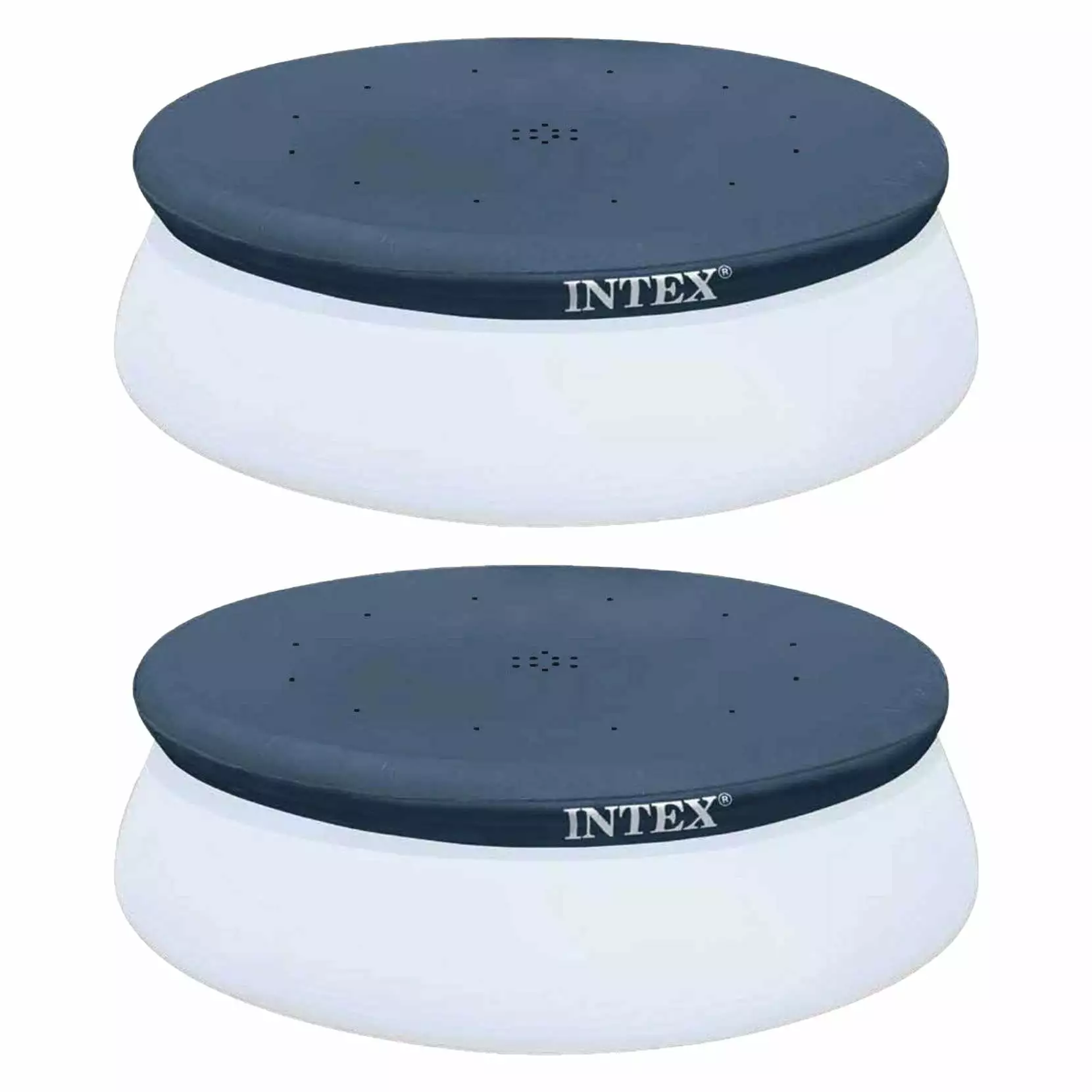 Intex 10 Foot Easy Set Above Ground Swimming Pool Debris Round Cover 2 Pack 10
